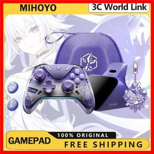 miHoYo 공식 Genshin Impact Skirk 무선 게임 컨트롤러 선물 상자 금속 배지 블루투스 만화 스티커 코스프