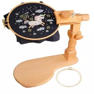 원목 프랑스 자수틀 스탠드 프레임 조립식 탁상용 고정