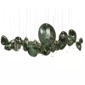 현대 롤스크린 인테리어 청색 펜던트 천장장식 장식볼 유리장식