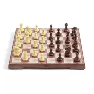 앤티크 접이식 자석 체스 체커 보드게임 판