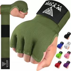 WYOX 젤 복싱 핸드 랩 트레이닝 펀칭 및 무술을 위한 80cm 퀵 손목 스트랩 패딩 너클 서포트 핑거리스 MMA