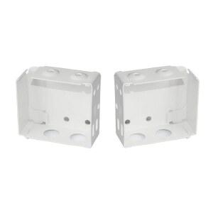 하이 프로파일 블라인드용 큐텍 2pcs 박스 마운팅 브래킷 2인치 화이트 컬러 윈도우 블라인드 헤드레일 홀더