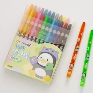 필기구 펭수 샤프식 색연필 12색 초등 어린이집 입학선물 학용품 준비물