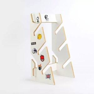 스케이트보드 거치대 3단 원목 높이 홀더 정교원색 편집샵 다층 보드랙 서핑보드