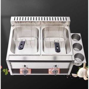 업소용 가스 튀김기 노점 두꺼운 튀김팬 노점가스 없음 실외용 노점상 오징어 설비 스토브개