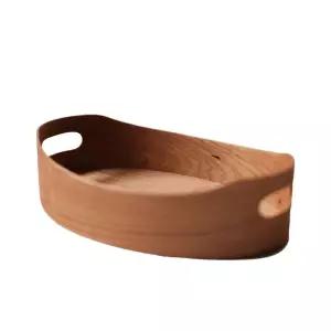 체리 우드 타원형 초밥 항목 중p 단일 개 트레이 소p