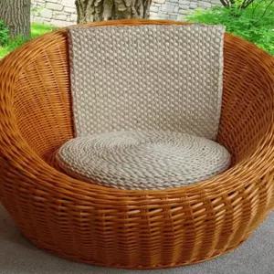 좌식 발코니 스툴 원목색 무드 라탄 북유럽 스타일 카페