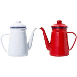 컬러 미니 커피포트 캐주얼 내벽 미니멀 흰색 뚜껑 빨간색 티팟 1 1L 티포트