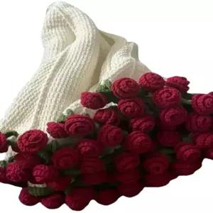 꽃다발담요 뜨개꽃다발 뜨개질 꽃다발블랭킷 실뜨기 손뜨개