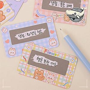 [2개구성] 파스텔 색감 행운 80개 비밀카드 제작 소원카드 게임카드 복권 스크래치카드 만들기 NWFGUSSF