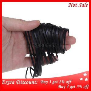 너비 2mm 범용 믹스 카세트 테이프 기계 벨트, 레코더 워크맨 CD DVD 드라이브용 일반 플랫 고무 50 개