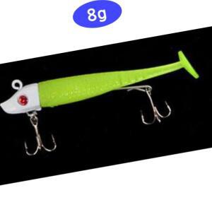 [2개구성] 8g 옐로우그린 삼치미끼 삼치낚시 바다낚시 루어 웜 지그헤드 미끼 낚시 갈치 EW65DBC3