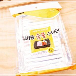 [2개구성] 일회용 숯불구이판 5입 구이팬 멀티팬 주방용품 고기불판 그릴팬 IPW2784E1