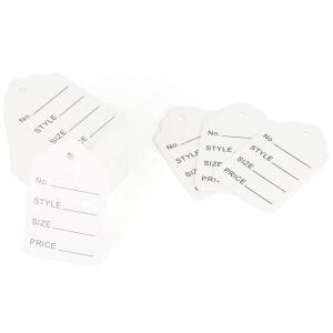 [2개구성] 베네포월드 학교 네임택 1000매 종이택 관공서 의류택 가격표 물결 LWF20CC2