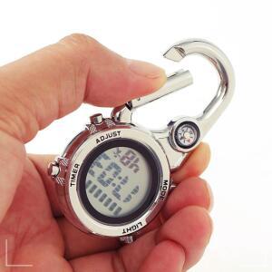 업체HYJU협력체 HWA 아날로시계 허리 걸이형 카라비너 등산 서바이벌 DUWCB321C