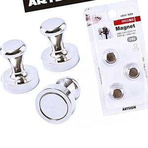 [2개구성] 스탬프모양 초강력 중20mm3개 자석거치대 자석홀더 자석걸이 네오디움 자석후크 KW9AEF33