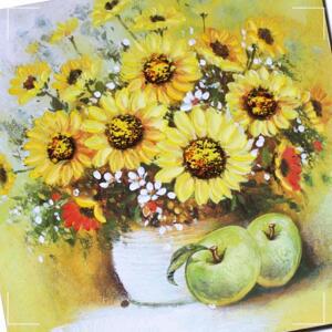 돈을 부르는사과 아크릴 집들이선물용 풍수인테리어 개업선물 액자 유화 그림 거실 해바라기 KW9CA5F1