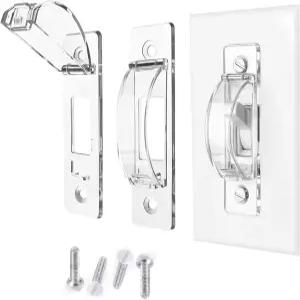 스몰플롬 조명 스위치 가드 2팩 투명 잠금장치 커버 보호 와 성인이 실수로 조명을 켜거나 끄는 것을