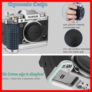 Fujifilm X-T5 카메라 L자형 그립용 Haoge 손잡이, DJI RS2/RS-C2/RS3/RS3-PRO/RS3 미니 실버용 Arca Swiss