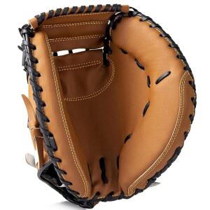 KRTOYUST 야구 포수 미트, 청소년용 퍼포먼스 복합 가죽 장갑 | 오른손 던지기