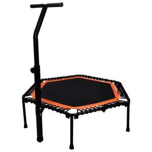 실내 점핑트램폴린 성인 머신 E 방방이 팡팡 헬스 점프 팔걸이 40인치 트램폴린 점핑 리프팅 주황색 접이식 둥근