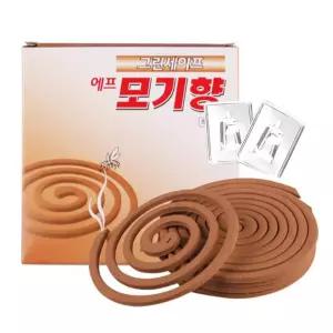 그린세이프 에프 모기향 10매 무색소 황색 받침2개