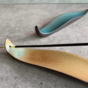 인센스홀더 향받침대 세라믹 나뭇잎 인센스스틱홀더 세라믹 인센스홀더