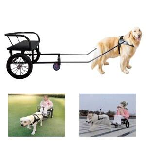 22파운드-132파운드 중소형 및 대형 적재 용량 100kg(사이즈: 22파운드-88파운드)의 좌석 분리형 경량 유모차를 끄는 사람들을 위한 반려견 트레일러 도그 카트