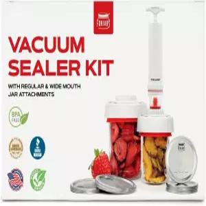 메이슨 병용 FORJARS 병 진공 밀봉기 액세서리 세트 - 일반 및 넓은 입 휴대용 수동 손 밀봉용 무선 펌프