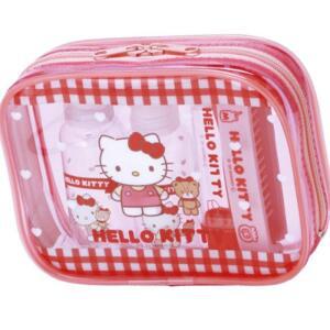 [2개구성] 다도 화장 공병 파우치 헬로키티 세트 세면 여행 용 품 KWEC77BD