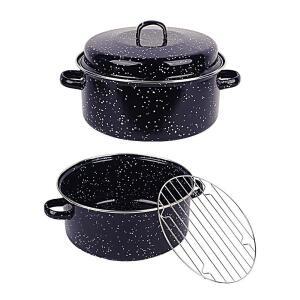 [2개구성] cm 만능 직화홀 원형 법랑 냄비 26cm 직화 구이 HWE13A4C