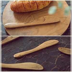 [2개구성] 티크 잼 우드 나무 버터 1p 칼 FLWB668D6