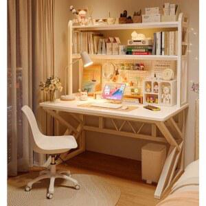 벨로시 중학생 책상 고등학생 선반 책장 공부 원룸 화이트 1000mm/좁은방