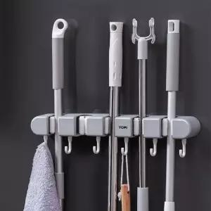 장만 청소도구 욕실용품 밀대 거치대 3구 5구 택일 걸이대 빗자루 수건걸이대