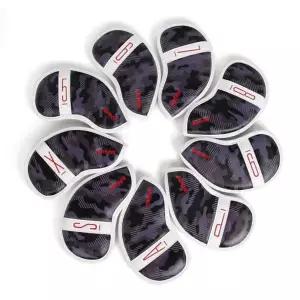 [골드스마일]커버 아이언 세트 골프채 가죽 헤드 클럽 보호 고급