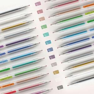 [2개구성] 핑크풋 드로잉 세트 유성 싸인 색연필 12색 필기구 중성 디자인 메모 문서작성 펜 EW87DC1B