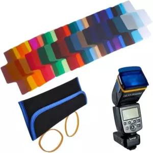 스피드라이트 조명 필터용 플 젤 사진용 컬러 - 플용 카메라 20가지 색상