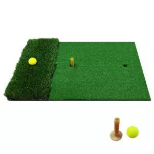 [셀러에이드]골프 바닥매트 D형 퍼터 인조잔디 연습 세트 실내