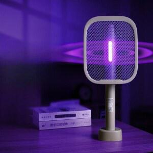 USB 충전식 접이식 모기채 전기 모기 그린 파리채