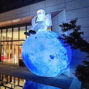 대형달 풍선 우주인 착륙 지구풍선 장식 에어 지름 행성 야외