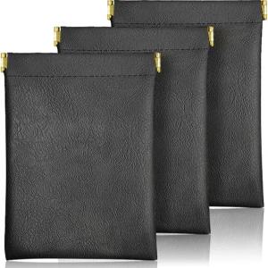 선글라스 케이스 3팩 휴대용 긁힘 방지 가죽 방수 스퀴즈 탑 소프트 안경 파우치