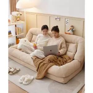 접이식 소파베드 좌식 공간활용 쇼파베드 베이지 원룸 침대 150x130CM 코듀로