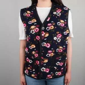 [알티피아]꽃무늬 할머니 누빔 조끼