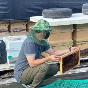 벌모자 방충망 양봉모자