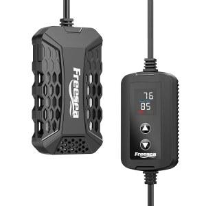 프리세아 수족관 어항 히터: 조절 가능한 디지털 LED 컨트롤러가 장착된 50W 소형 잠수식 히터, 5-10갤런 베타 거북이 담수 염수용 물 자동 정지 난방 기능 제공