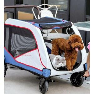 대형견 유모차 개모차 카트 고양이 탈착식 다견유모차 사륜 넓은 외출용품 반려동물 가드