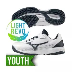 미즈노 유소년야구화 인조잔디화 라이트레보 주니어 화이트네이비 Mizuno 11GT222314NV 주니어야구화