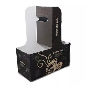 커피캐리어 커피잔 블랙 200개 음료컵 2구 종이캐리어