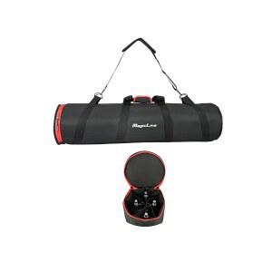 매직라인 삼각대 케이스, 어깨끈과 손잡이가 있는 31.5x7 헤비 듀티 가방, 스피커 스탠드, 모노포드, 라이트 스탠드용 4개의 내부 수납공간이 올 패딩 캐리어 케이스