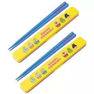 무소음 젓가락 케이스 세트 버니콘비니 2P 성인 초등 캐릭터젓가락